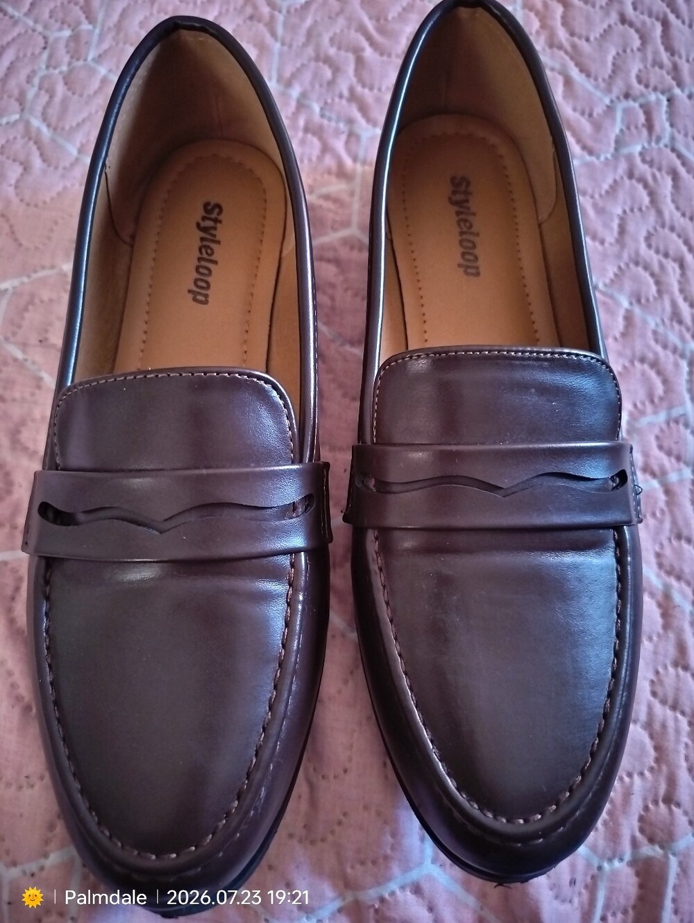 Ladie's Brown Slip-On Loafers